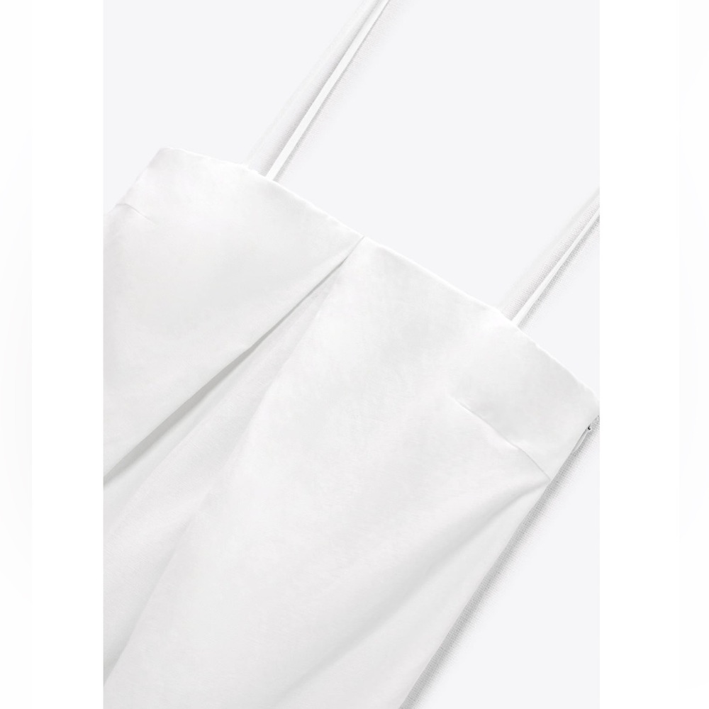 NWT Zara strapless linen blend jumpsuit - Picture 5 of 5